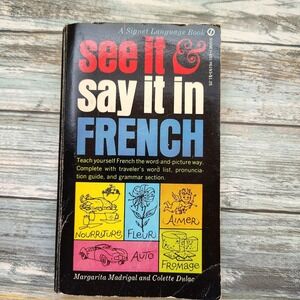 See‎ It and Say It in French Vtg 1962 PB Madrigal Dulac Illustrated